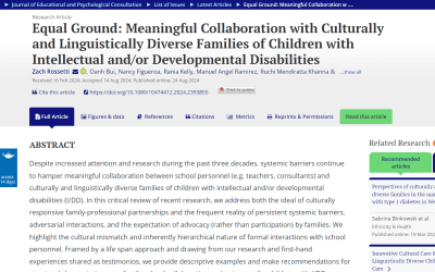 MassFamilies Co-Chair contributes to published journal article 🖊️