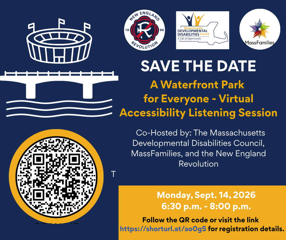 SAVE THE DATE A Water Front Park for Everyone Virtual Accessibility Listening Session September 14